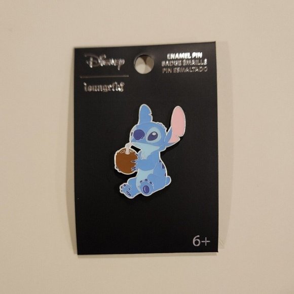 Loungefly Disney Lilo and Stitch Coconut Drink Enamel Pin NEW - Picture 2 of 9